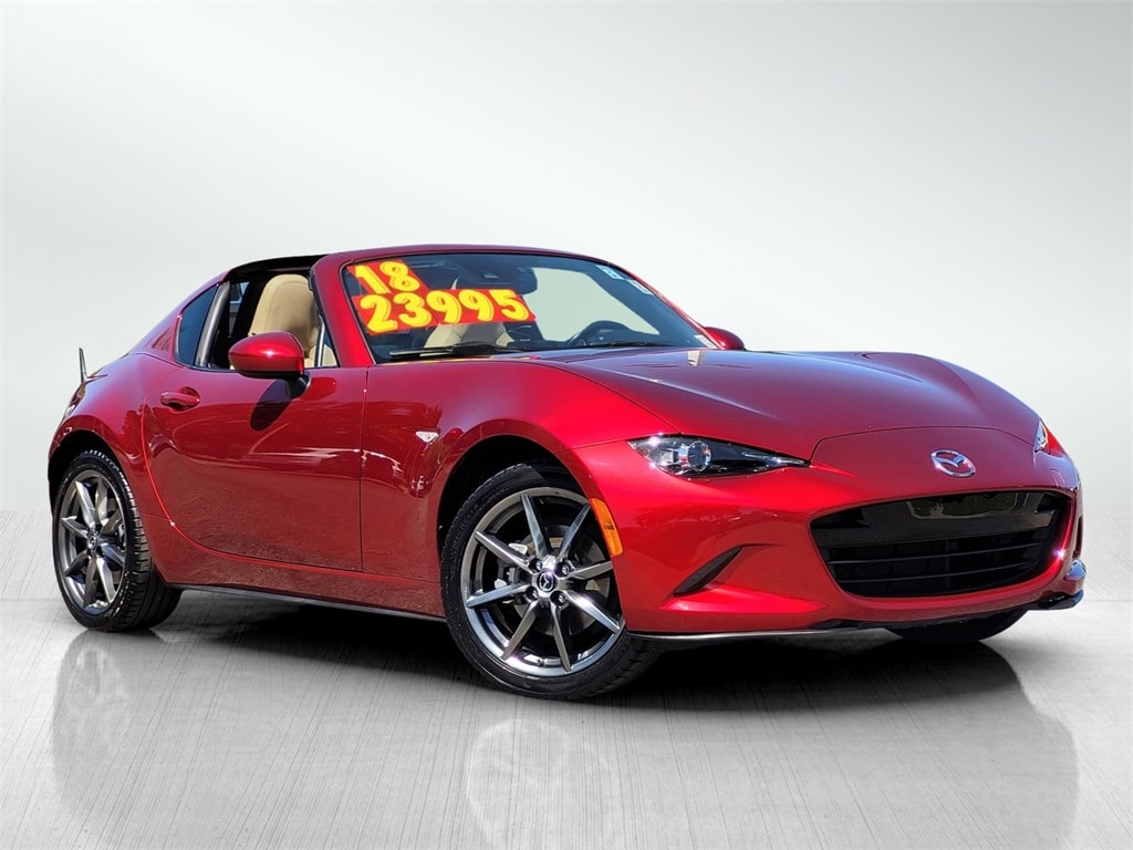Used 2018 Mazda MX-5 Miata RF Grand Touring with VIN JM1NDAM70J0200059 for sale in Newark, CA