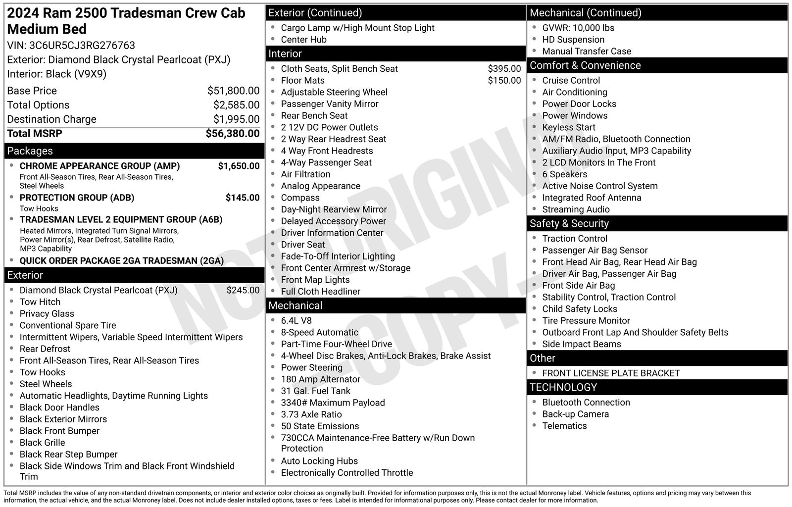 2024 RAM 2500 Tradesman 4X4 Crew Cab SWB's photo