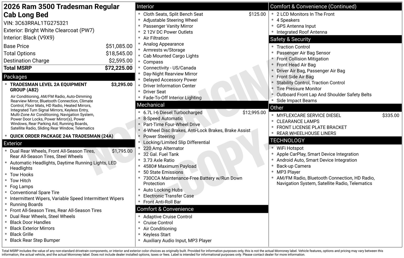2026 RAM 3500 Tradesman 4X4 Regular cab's photo