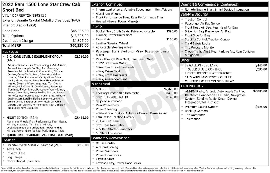 Used 2022 Ram 1500 Big Horn/Lone Star Truck Crew Cab