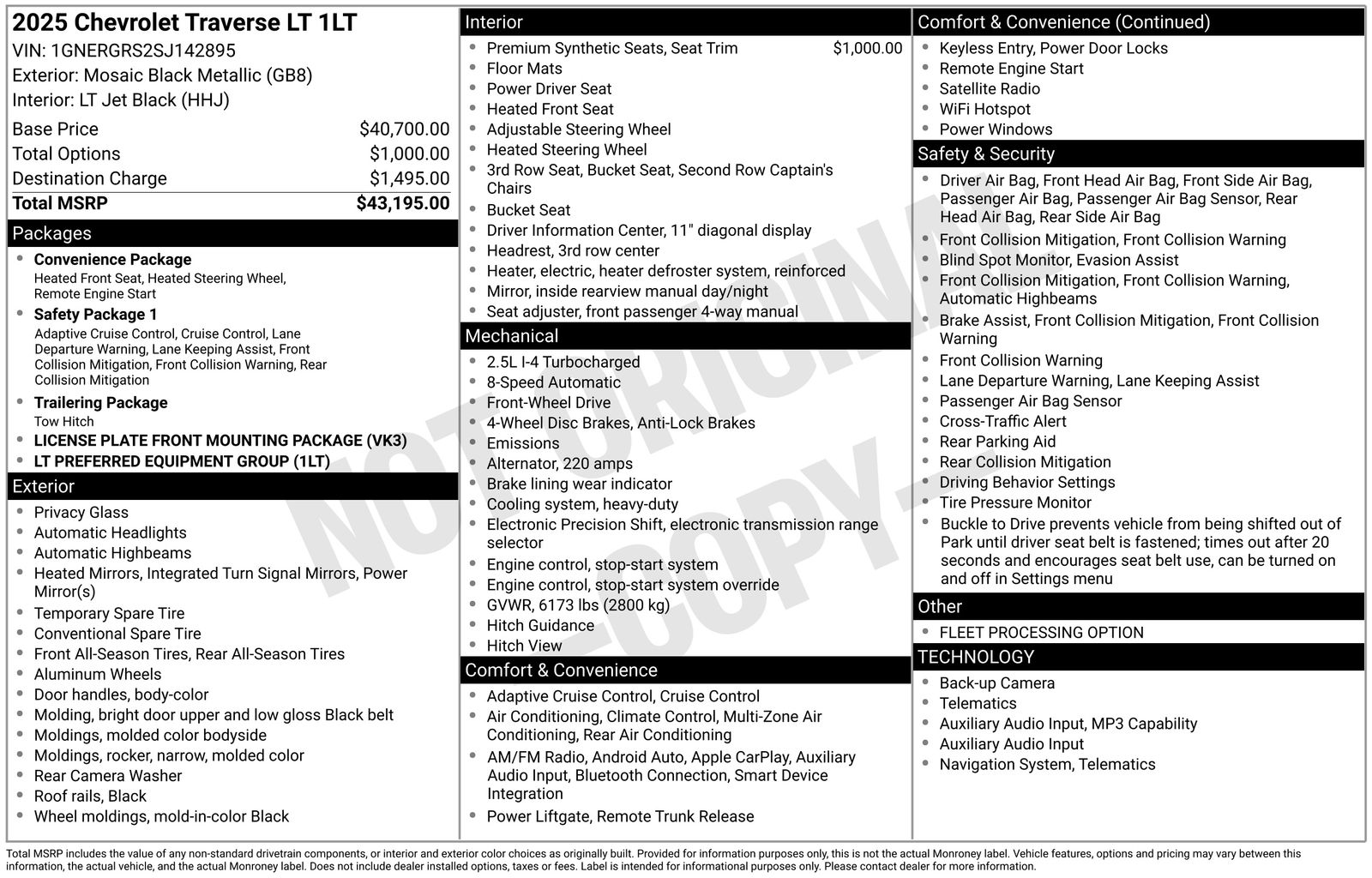 2025 Chevrolet Traverse's photo