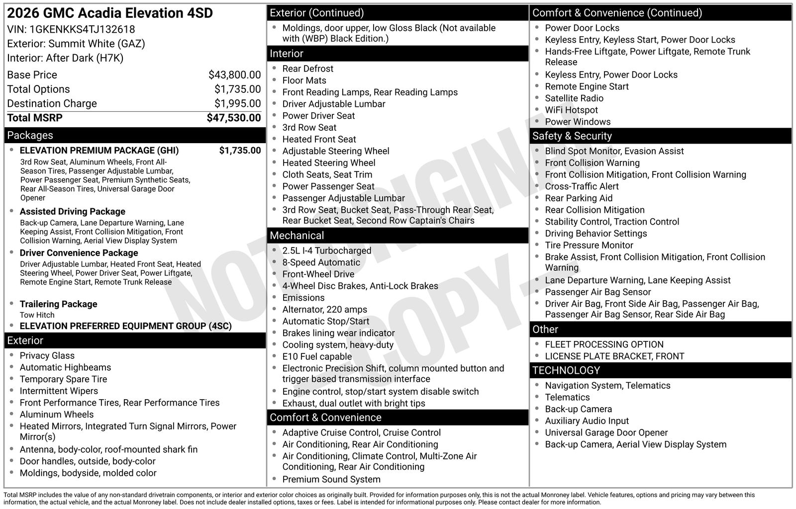2026 GMC Acadia's photo