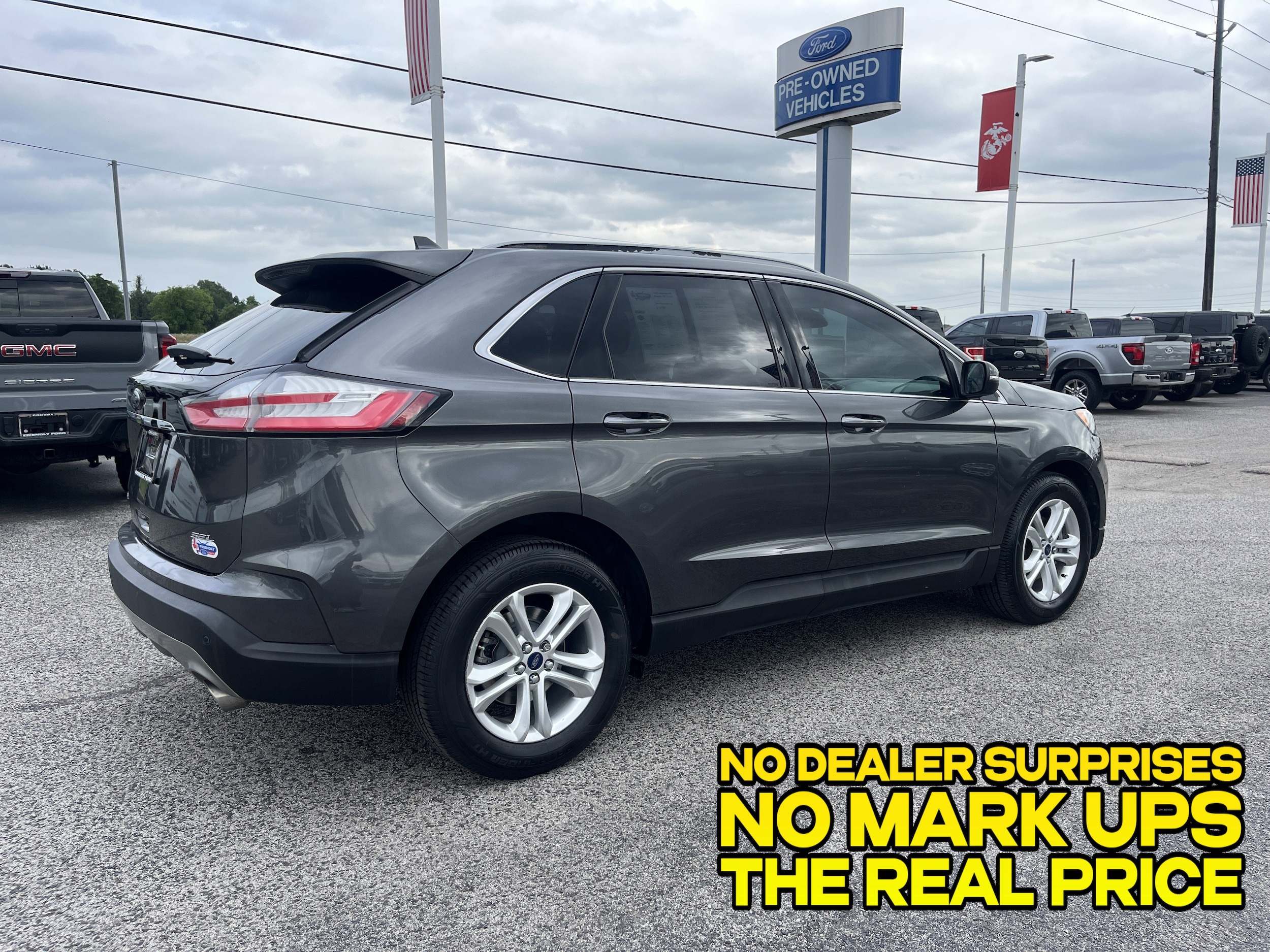 Used 2020 Ford Edge SEL with VIN 2FMPK3J90LBA33165 for sale in Crosby, TX