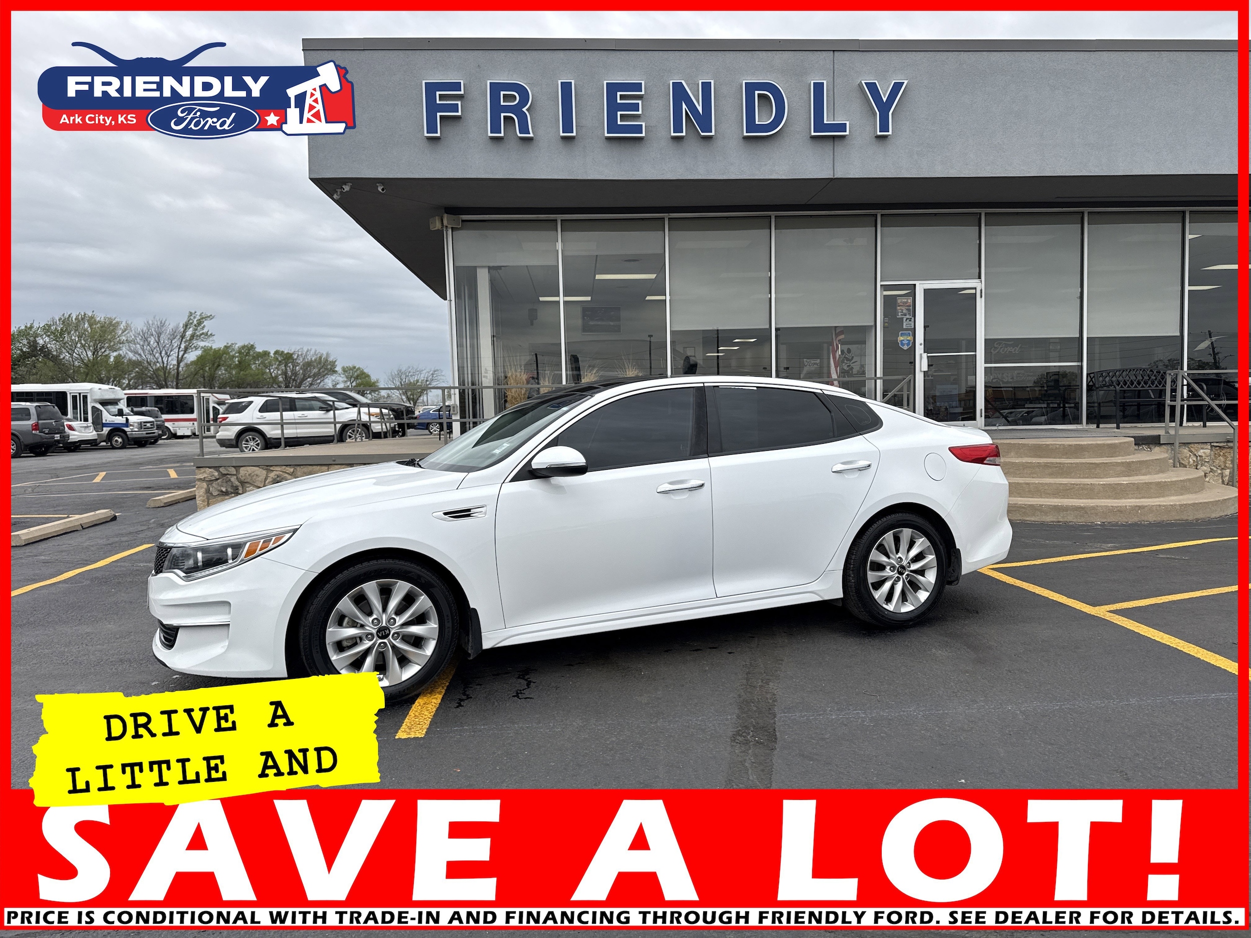 Used 2016 Kia Optima EX with VIN 5XXGU4L31GG056330 for sale in Arkansas City, KS