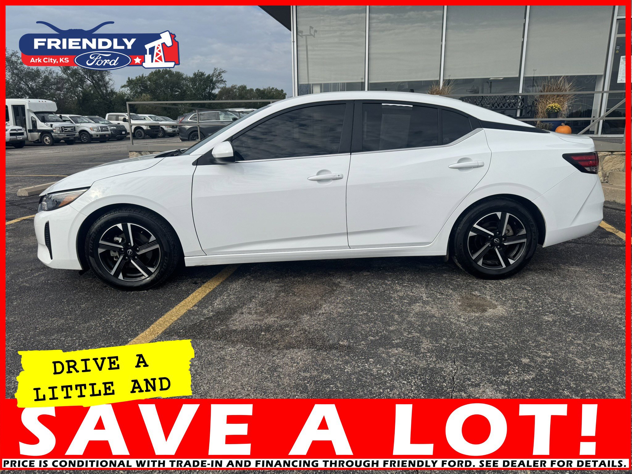 Used 2024 Nissan Sentra SV with VIN 3N1AB8CV2RY345279 for sale in Arkansas City, KS