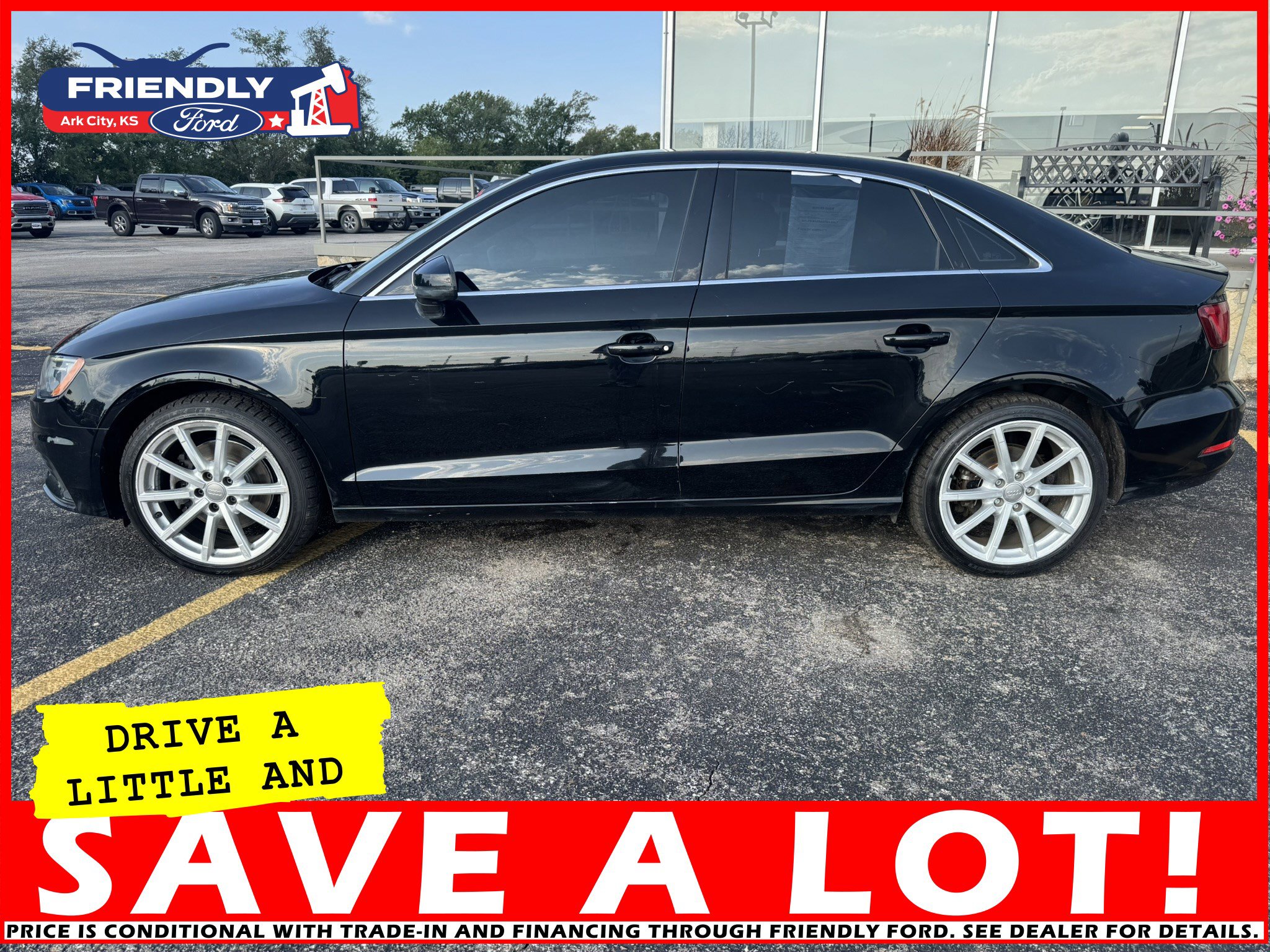 Used 2015 Audi A3 Sedan Premium Plus with VIN WAUEFGFF2F1098621 for sale in Arkansas City, KS