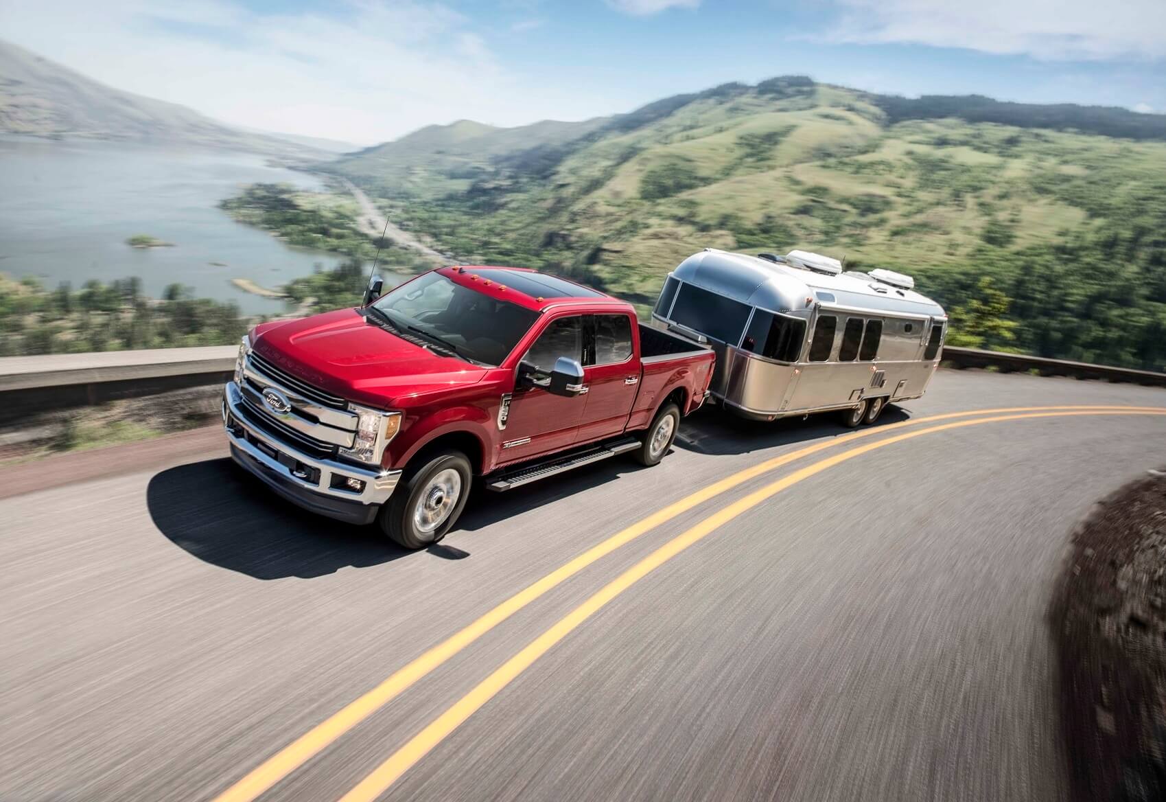 Ford F-250 Towing a Camper