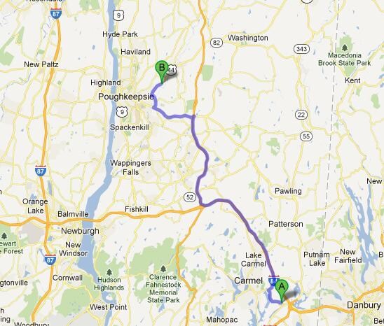 Directions To Poughkeepsie New York Brewster, Ny To Friendly Honda Of Poughkeepsie Driving Directions