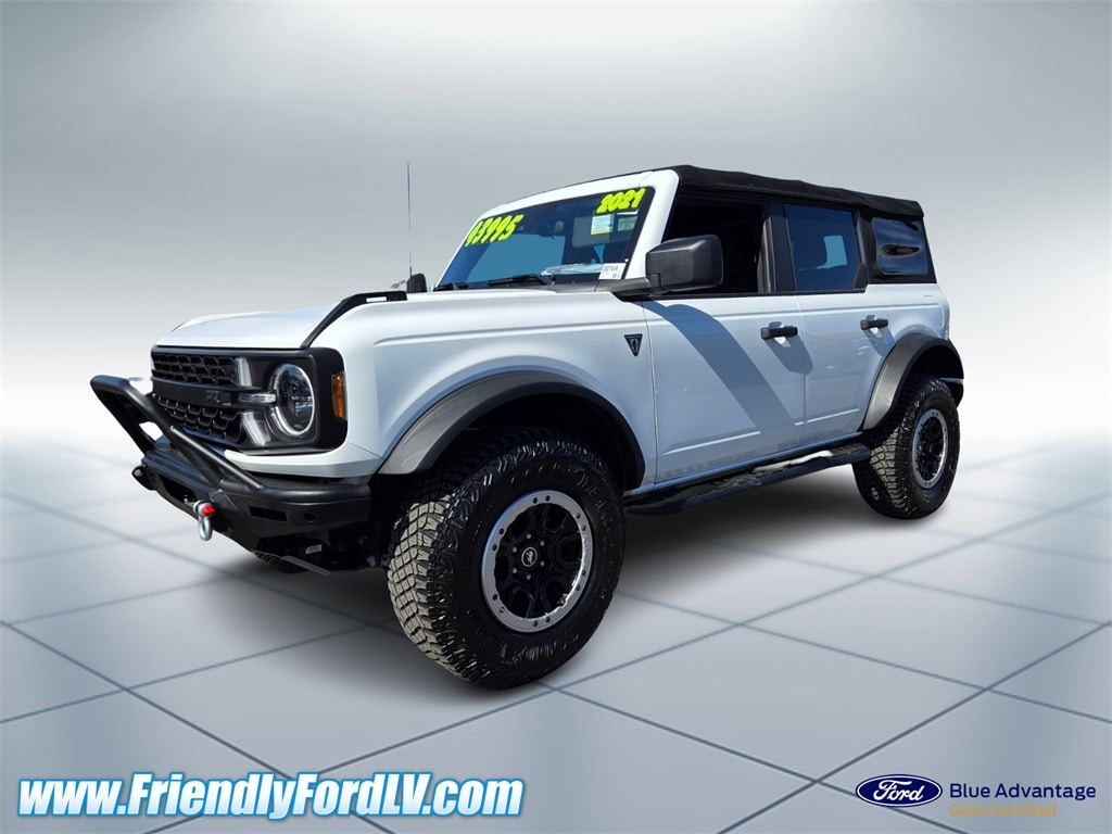 Certified 2021 Ford Bronco 4-Door Base with VIN 1FMEE5DP2MLA97813 for sale in Las Vegas, NV