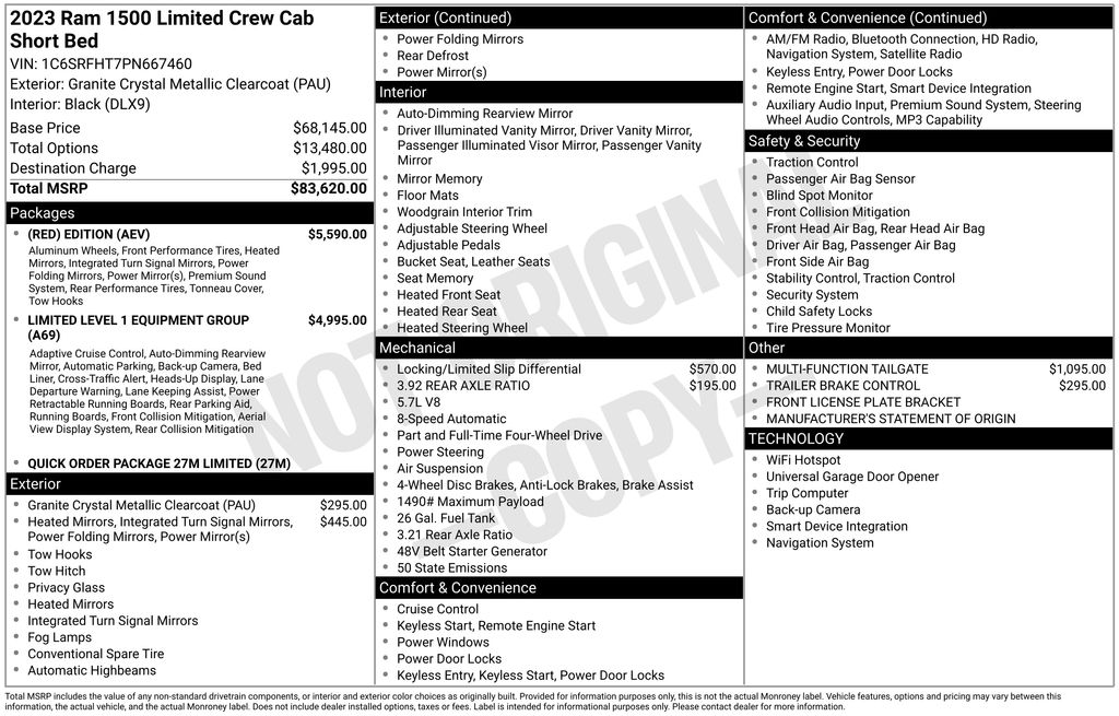 2023 RAM 1500 Limited 4x4 Crew Cab 5'7's photo