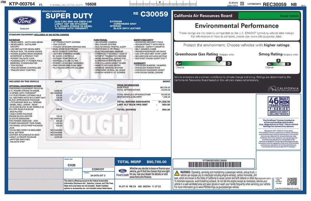 2024 Ford F-350 Lariat 4x4 Crew Cab 6-3/4' Box SRW's photo