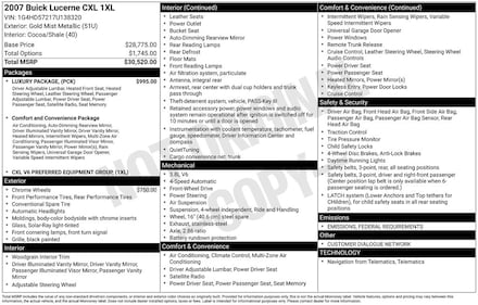 2007 Buick Lucerne CXL V6 Sedan