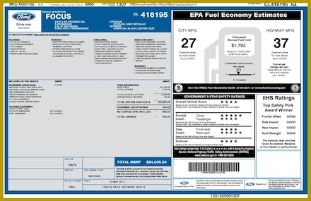 2012 Ford Focus SEL Hatchback