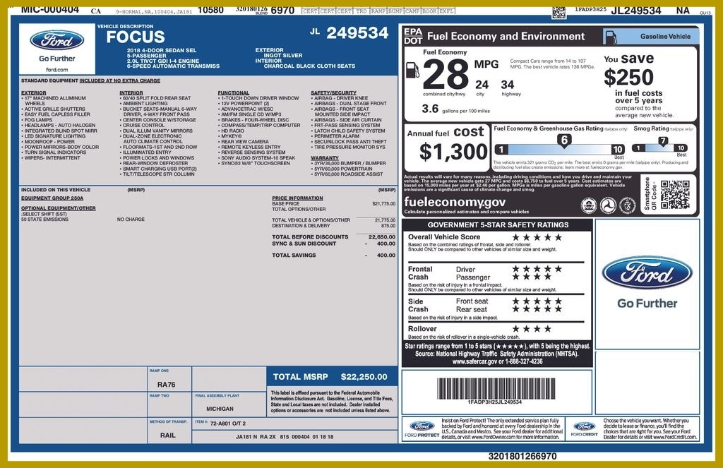 2018 Ford Focus Sedan SEL's photo