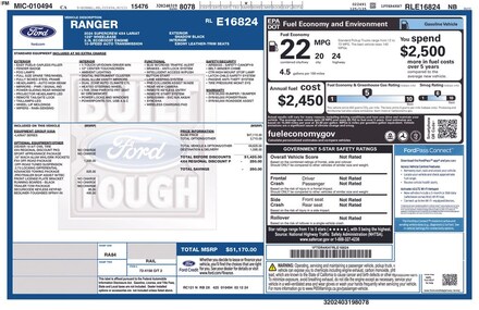 2024 Ford Ranger Lariat Truck SuperCrew