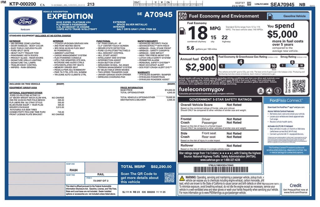 Used 2025 Ford Expedition Platinum SUV