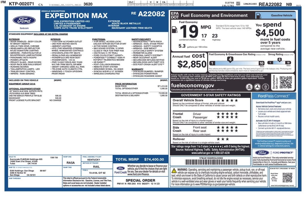 Certified 2024 Ford Expedition Max Limited SUV