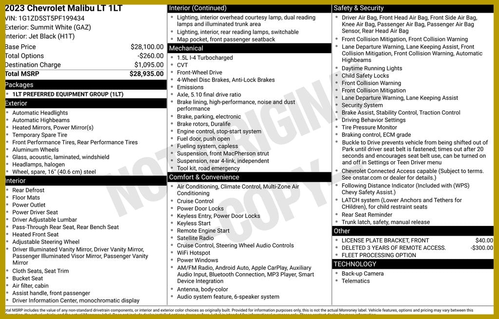 2023 Chevrolet Malibu 1LT