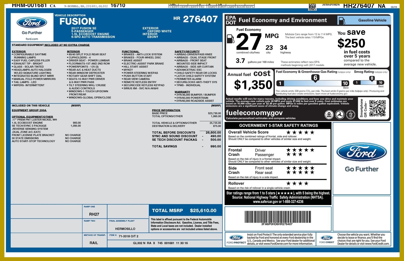 2017 Ford Fusion