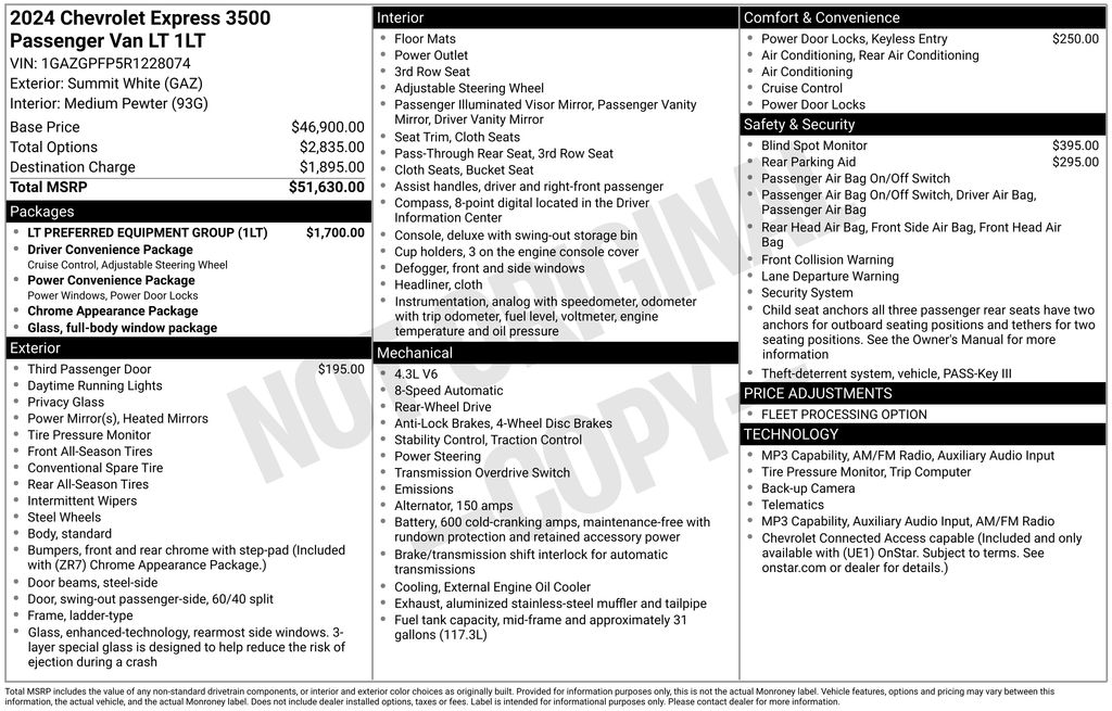 2024 Chevrolet Express 3500 LT photo 6