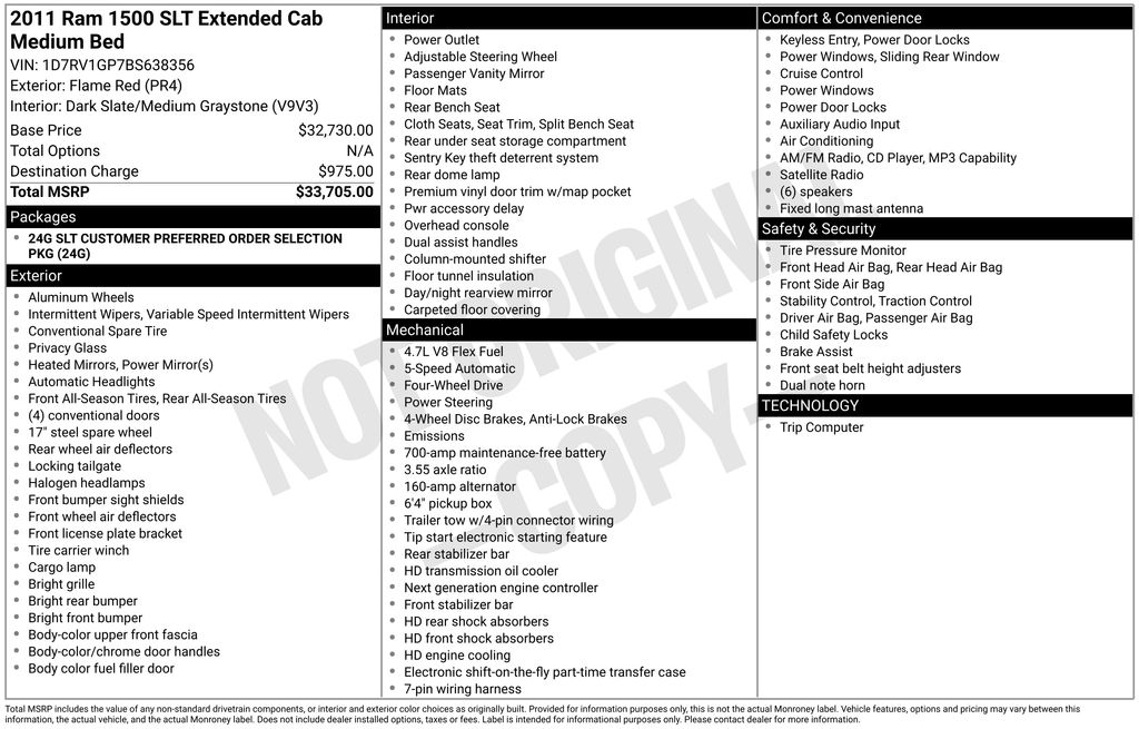 2011 RAM Ram 1500 Pickup SLT's photo