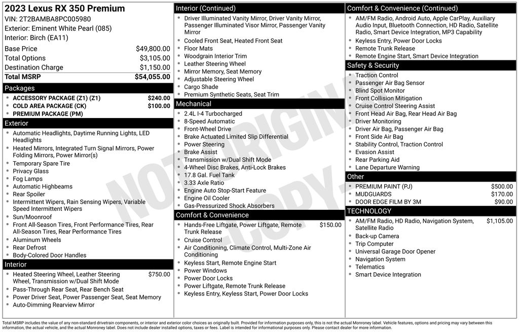 2023 LEXUS RX 350 Premium photo 6