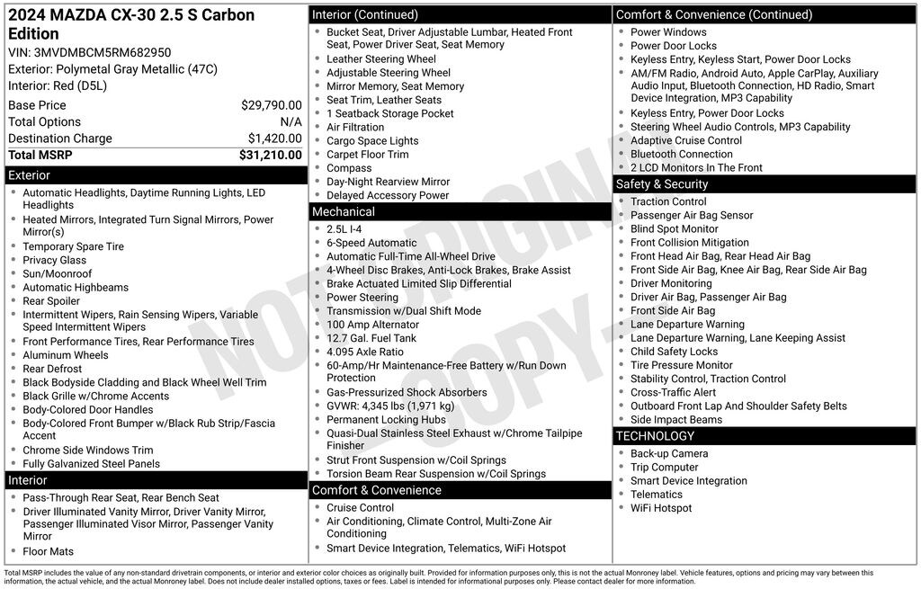 Used 2024 Mazda CX-30 2.5 S Carbon Edition SUV