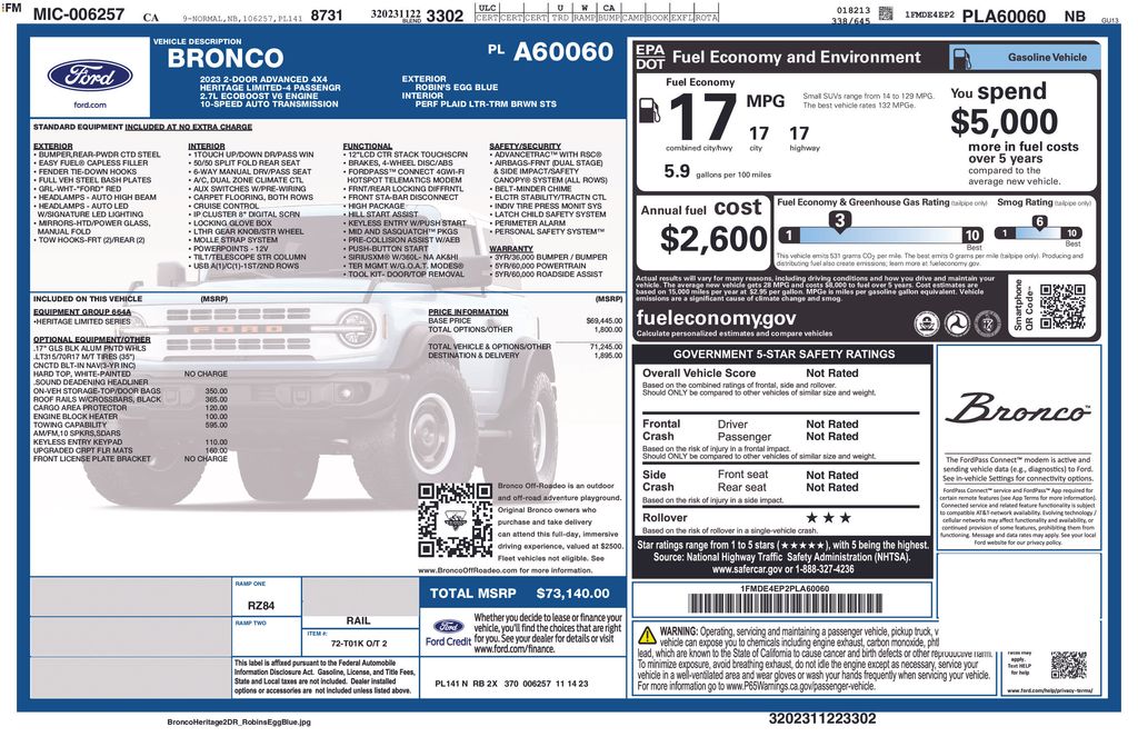 2023 Ford Bronco Heritage Limited Edition's photo