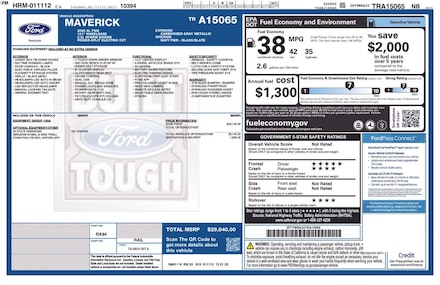2026 Ford Maverick XL Truck SuperCrew 3FTTW8A33TRA15065