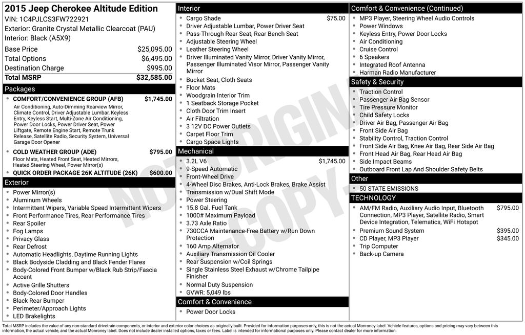 2015 Jeep Cherokee Altitude