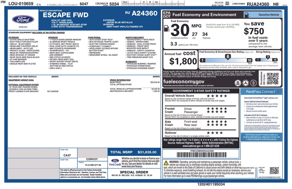 2024 Ford Escape ST-Line