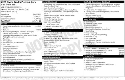 2024 Toyota Tundra Platinum Truck CrewMax