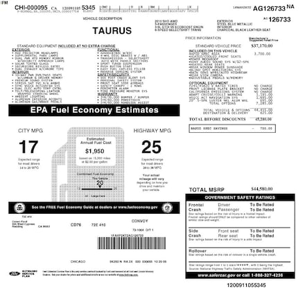 2010 Ford Taurus SHO Sedan