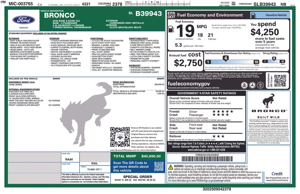 2025 Ford Bronco 2-Door Base's photo