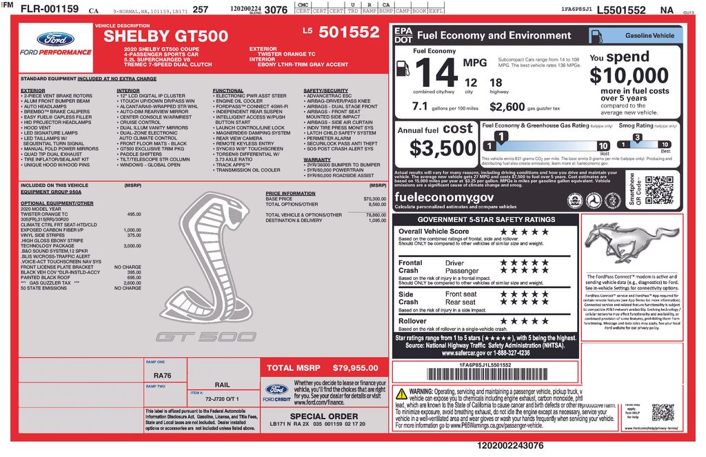2020 Ford Mustang Shelby GT500 photo 5