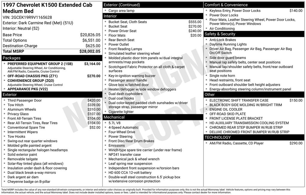 1997 Chevrolet K1500 CHEYENNE