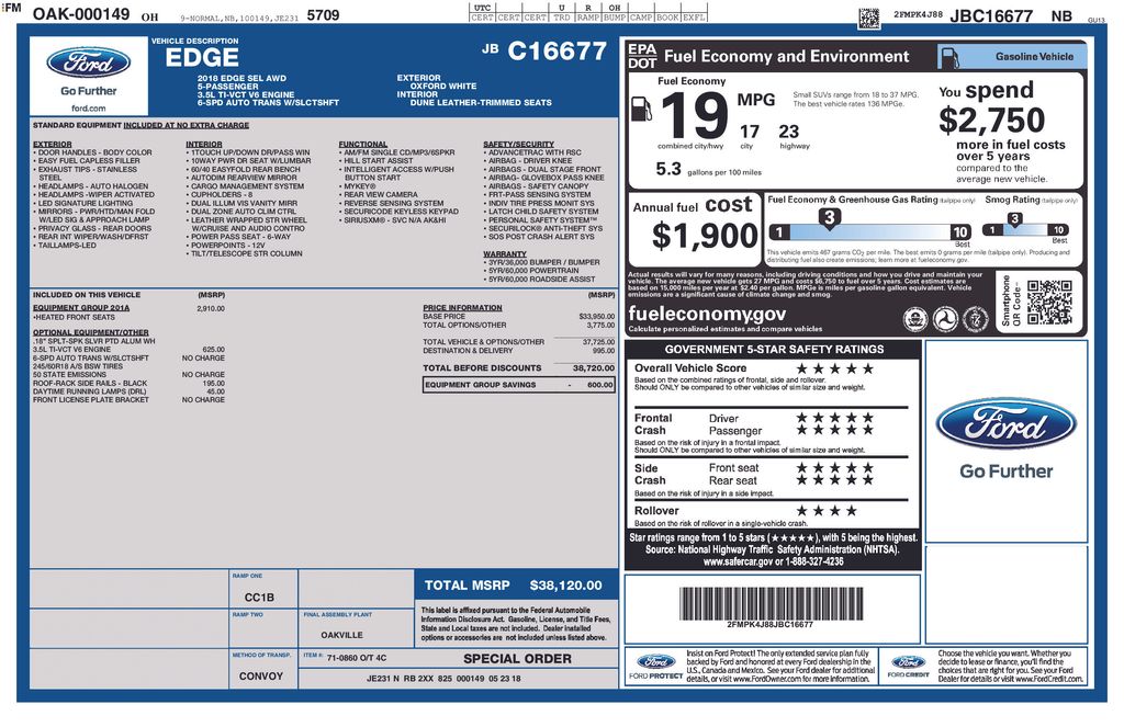 2018 Ford Edge SEL AWD's photo