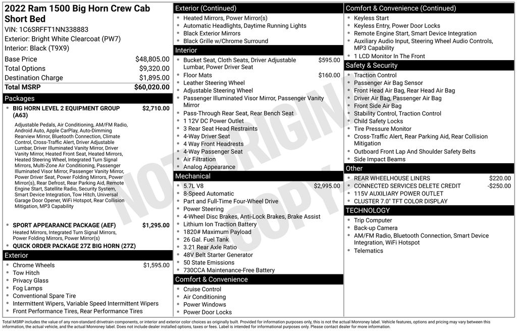 2022 RAM Ram 1500 Pickup Big Horn/Lone Star's photo
