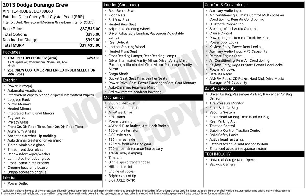 2013 Dodge Durango Crew