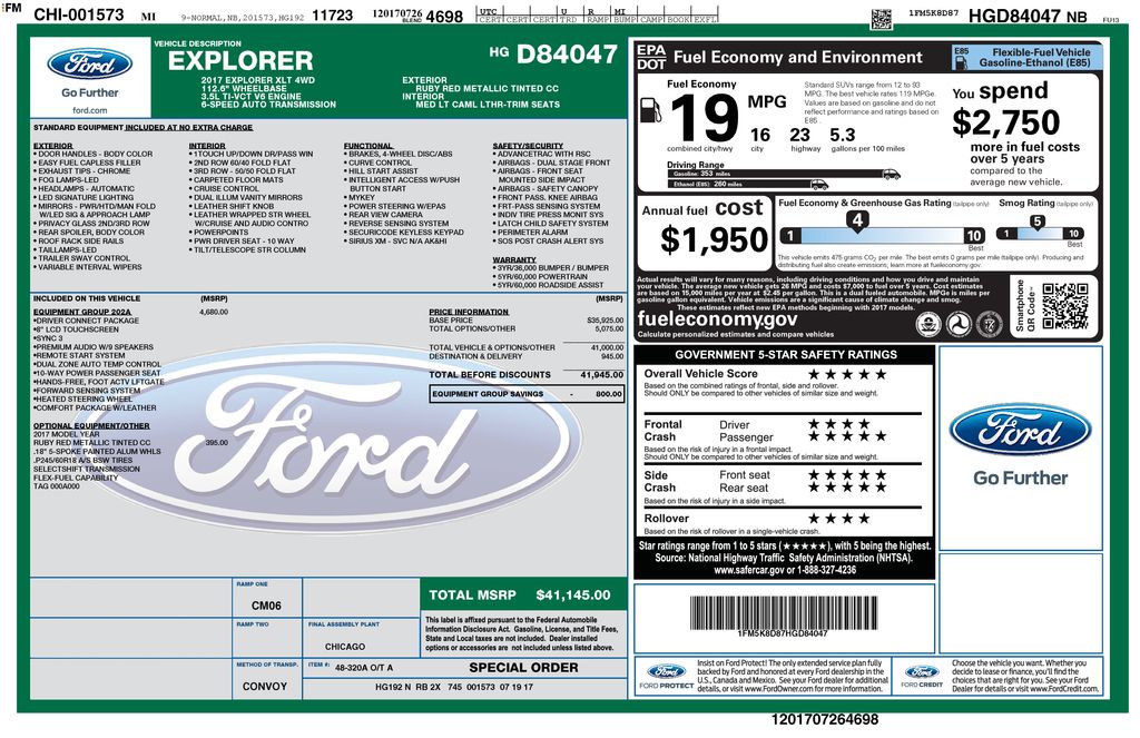 2017 Ford Explorer XLT 4WD's photo