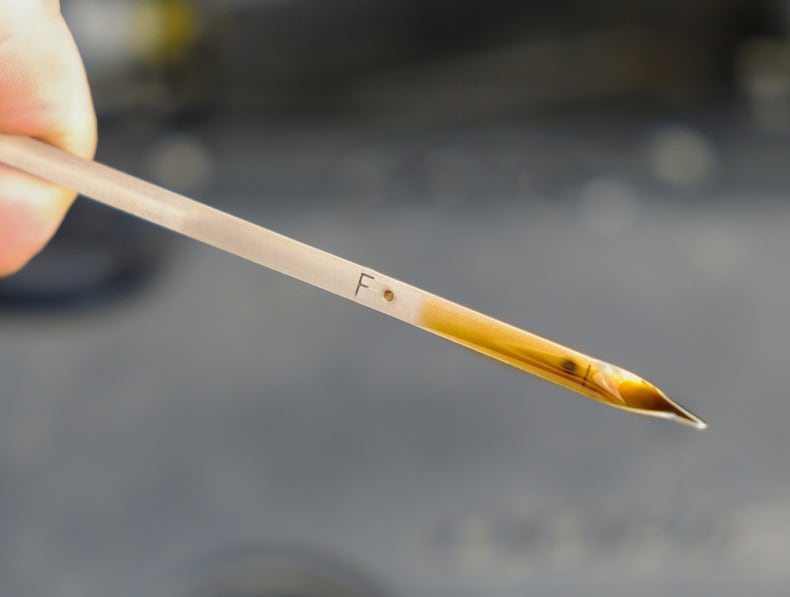 Oil change stick