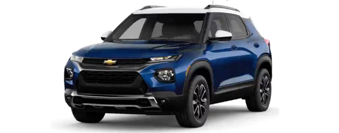 A blue 2023 Chevy Trailblazer Activ is shown angled left.