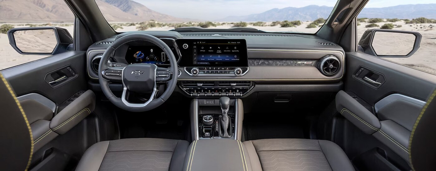The front cabin of a 2024 Chevy Colorado for sale.