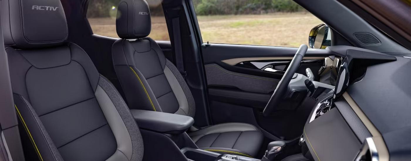 The front seats in a 2024 Chevy Trailblazer Activ are shown.