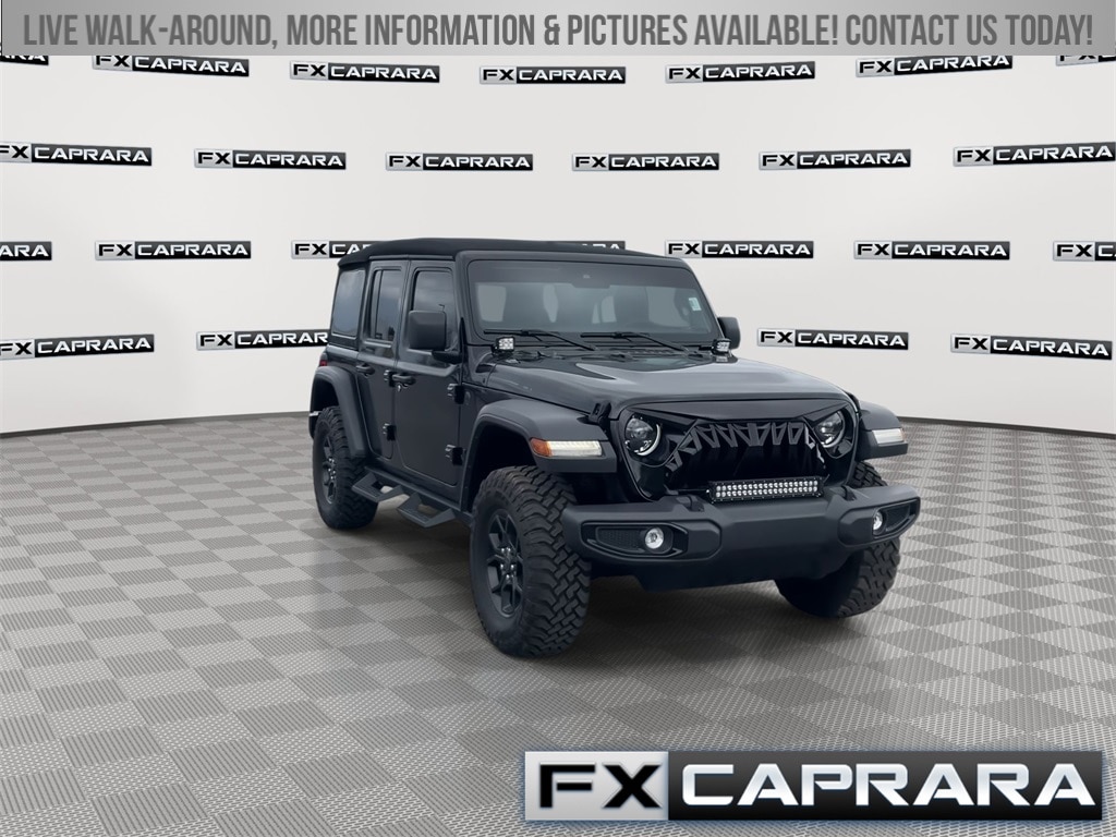 Used 2024 Jeep Wrangler 4-Door Willys with VIN 1C4PJXDG5RW319867 for sale in Alexandria Bay, NY