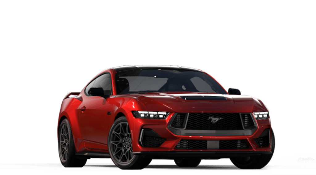 New 2024 Rapid Red Metallic Tinted Clearcoat Ford Mustang Coupe Near OKC