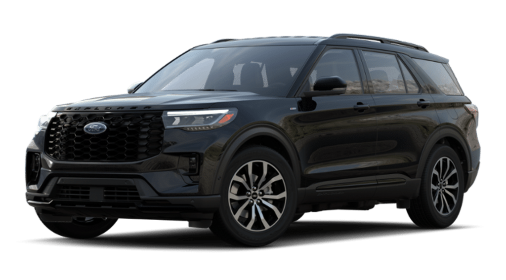 New 2025 Agate Black Metallic Ford Explorer SUV # Near OKC