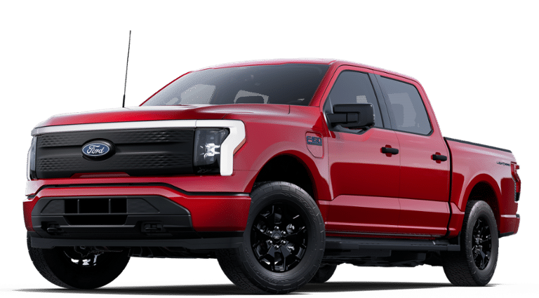 Rapid Red Tinted 2025 Ford F-150 Lightning XLT SuperCrew AWD Pickup Truck All-Wheel Drive Automatic