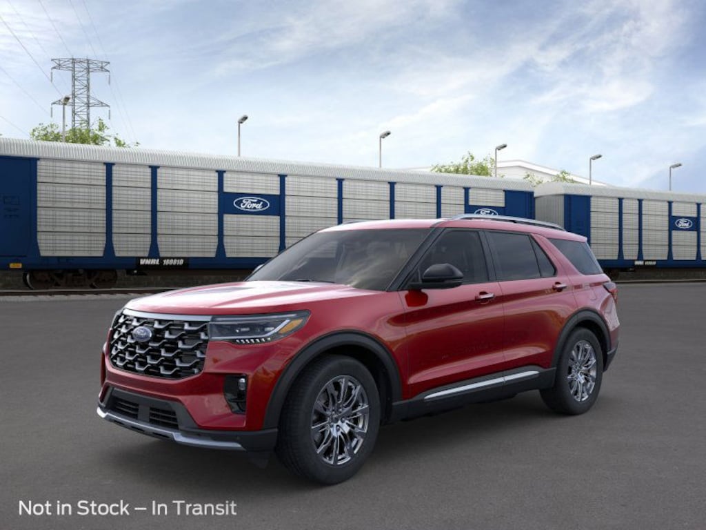 New 2025 Ford Explorer SUV Platinum Rapid Red TintedFor Sale in Corpus Christi TX Stock SGB17285