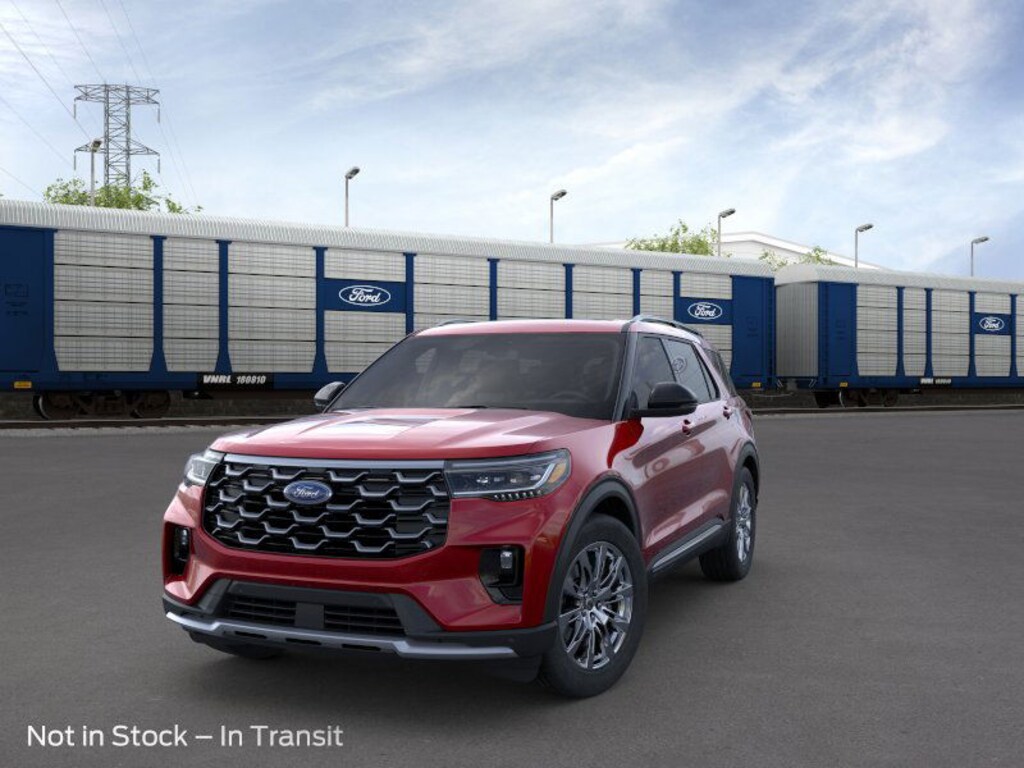 New 2025 Ford Explorer SUV Platinum Rapid Red TintedFor Sale in Corpus Christi TX Stock SGB17285